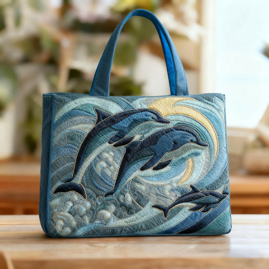 Ručně šitá taška Delfín v oceánu