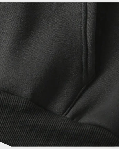 Ilona | Černá oversize mikina na zip s vysokým límcem