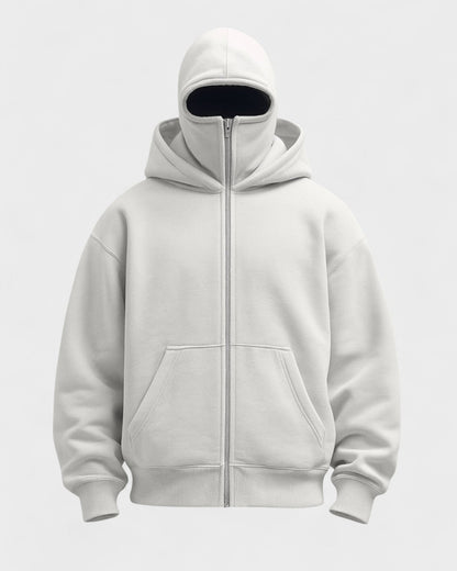 Ilona | Černá oversize mikina na zip s vysokým límcem
