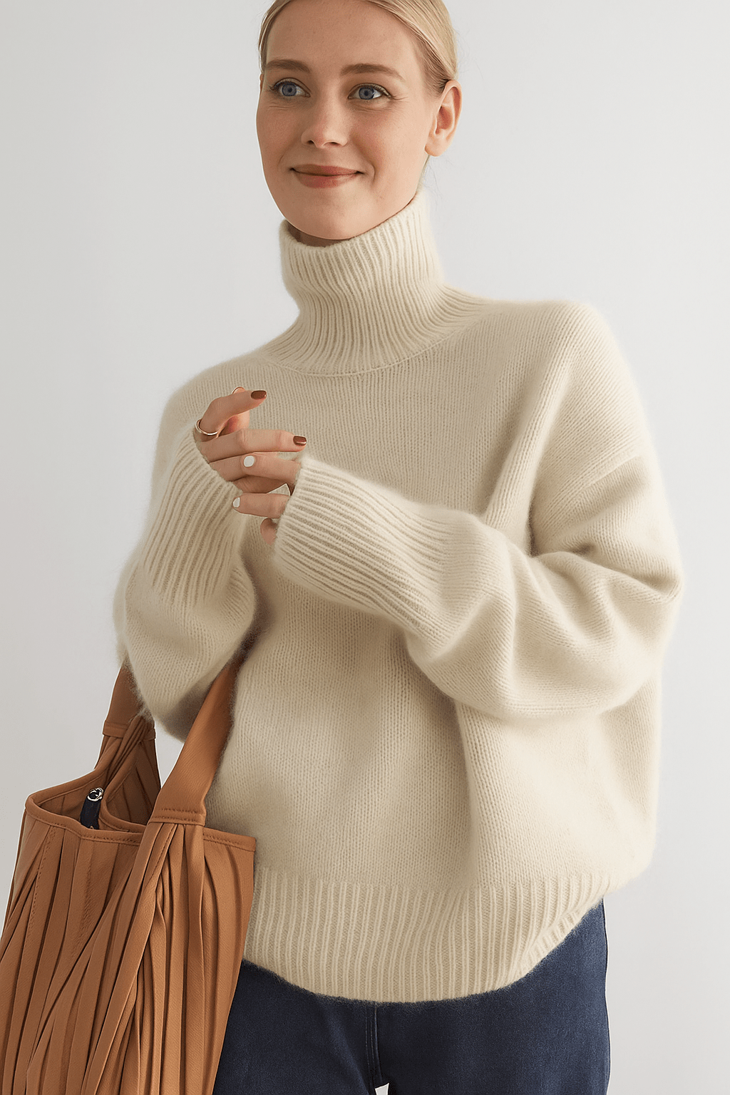 Liliana | Oversize rolák ve slonovinové