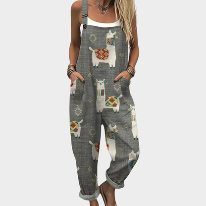 Emanuela Overal s šedými boho lamami
