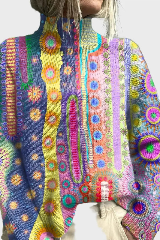 Dita | Barevný svetr v boho stylu