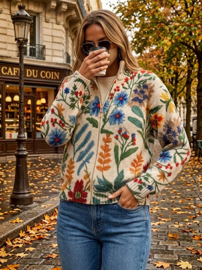 Eliška Kardigan s botanickým potiskem