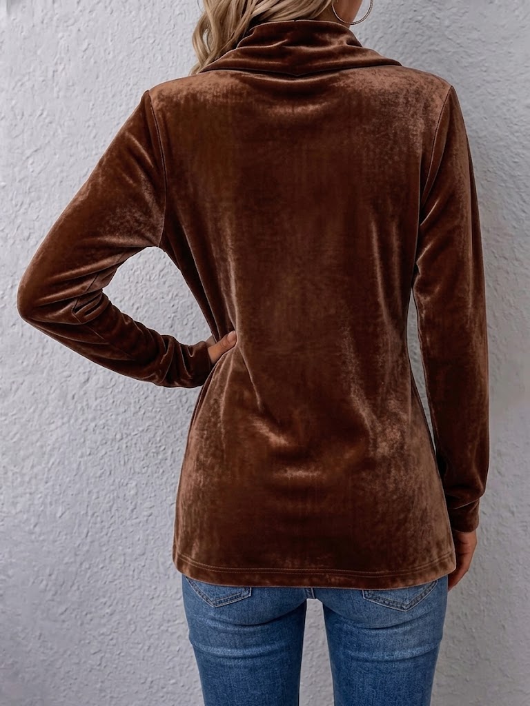 Vilma | Dlouhé vintage sametové sako s ozdobnými knoflíky